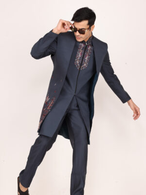 VESTIRIO Men's Fancy 3 Piece Indo western
