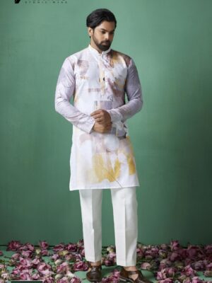 RUVAB – MENS ARTISTIC & ABSTRACT PRINTED KURTA FOR CARNIVAL