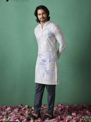 RUVAB - MENS FANCY ABSTRACT PRINTED CARNIVAL KURTA