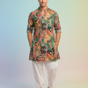 V-neck Position Print Kurta