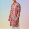 Multi color position print kurta